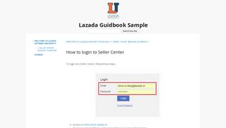 
                            9. How to login to Seller Center - Lazada Guidbook Sample - Google Sites