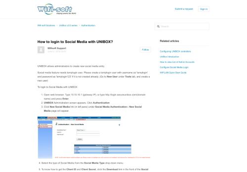 
                            4. How to login to Social Media with UNIBOX? – Wifi-soft Solutions