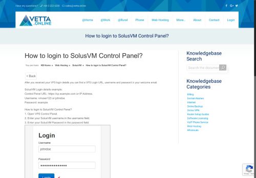
                            6. How to login to SolusVM Control Panel? – Vetta Online