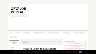 
                            8. How to Login to SSS Online Successfully and View ... - OFW Job Portal