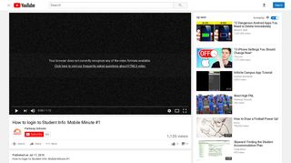 
                            12. How to login to Student Info: Mobile Minute #1 - YouTube