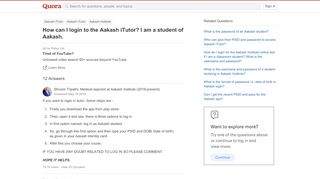 
                            8. How to login to the Aakash iTutor - Quora