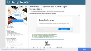 
                            11. How to Login to the Actiontec GT784WN Bell Aliant - SetupRouter
