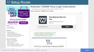 
                            4. How to Login to the Actiontec T3200M Telus - SetupRouter