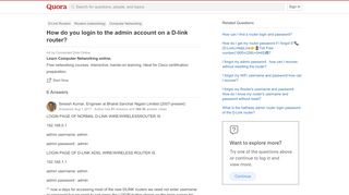 
                            12. How to login to the admin account on a D-link router - Quora