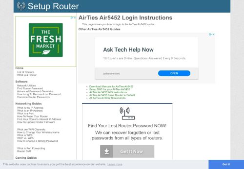 
                            7. How to Login to the AirTies Air5452 - SetupRouter