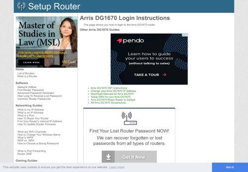 
                            7. How to Login to the Arris DG1670 - SetupRouter