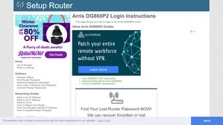 
                            2. How to Login to the Arris DG860P2 - SetupRouter