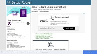 
                            3. How to Login to the Arris TG862G - SetupRouter