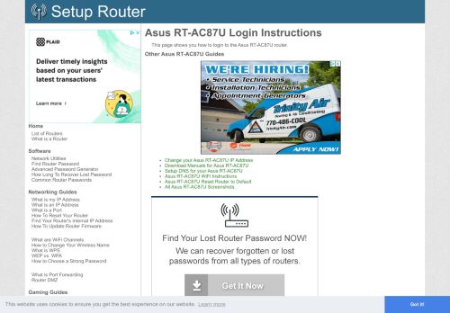 
                            6. How to Login to the Asus RT-AC87U - SetupRouter
