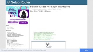 
                            12. How to Login to the Belkin F5D8236-4v3 - SetupRouter