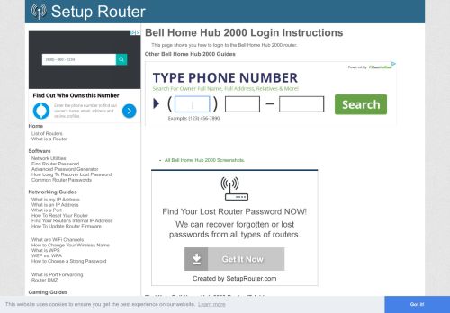 
                            8. How to Login to the Bell Home Hub 2000 - SetupRouter