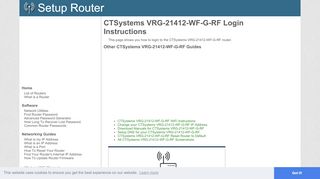 
                            10. How to Login to the CTSystems VRG-21412-WF-G-RF - SetupRouter