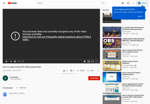 
                            13. How to Login to the DAP-2553 Access Point - YouTube