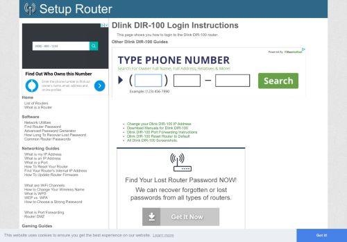
                            5. How to Login to the Dlink DIR-100 - SetupRouter