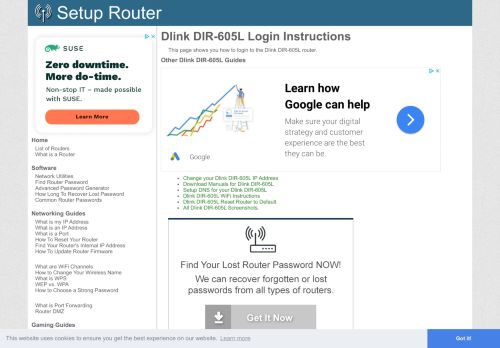 
                            10. How to Login to the Dlink DIR-605L - SetupRouter