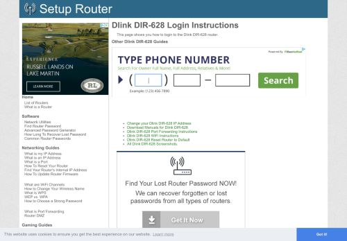 
                            9. How to Login to the Dlink DIR-628 - SetupRouter