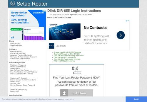 
                            11. How to Login to the Dlink DIR-655 - SetupRouter