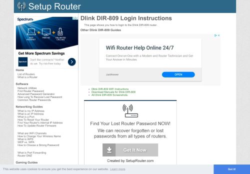 
                            1. How to Login to the Dlink DIR-809 - SetupRouter