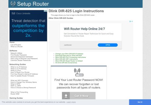 
                            9. How to Login to the Dlink DIR-825 - SetupRouter