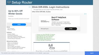 
                            3. How to Login to the Dlink DIR-850L - SetupRouter