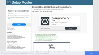 
                            1. How to Login to the Dlink DSL-2730U - SetupRouter