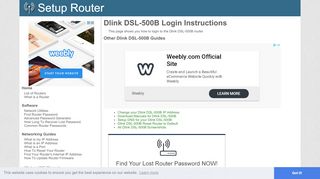 
                            9. How to Login to the Dlink DSL-500B - SetupRouter