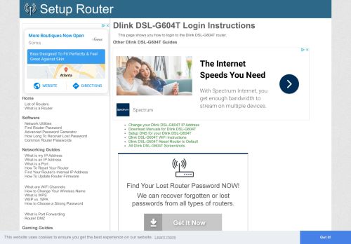 
                            8. How to Login to the Dlink DSL-G604T - SetupRouter
