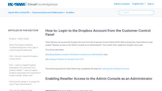 
                            10. How to: Login to the Dropbox Account from the Customer Control Panel