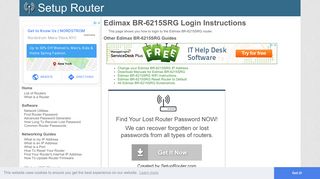 
                            10. How to Login to the Edimax BR-6215SRG - SetupRouter