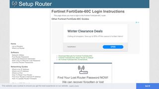 
                            6. How to Login to the Fortinet FortiGate-60C - SetupRouter
