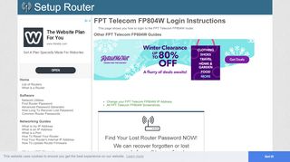 
                            12. How to Login to the FPT Telecom FP804W - SetupRouter