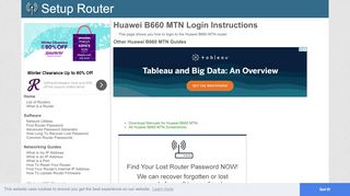 
                            2. How to Login to the Huawei B660 MTN - SetupRouter