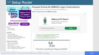 
                            3. How to Login to the Huawei EchoLife BM626 - SetupRouter