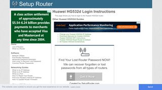 
                            6. How to Login to the Huawei HG532d - SetupRouter