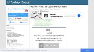 
                            2. How to Login to the Huawei HG532e - SetupRouter