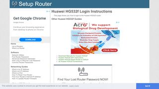 
                            2. How to Login to the Huawei HG532f - SetupRouter