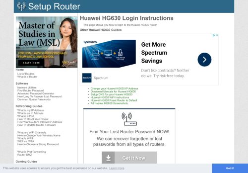 
                            5. How to Login to the Huawei HG630 - SetupRouter