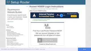 
                            7. How to Login to the Huawei HG659 - SetupRouter