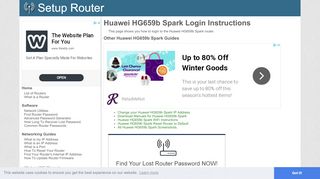 
                            9. How to Login to the Huawei HG659b Spark - SetupRouter