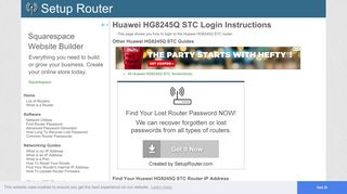 
                            2. How to Login to the Huawei HG8245Q STC - SetupRouter