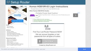 
                            6. How to Login to the Humax HGB10R-02 - SetupRouter