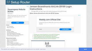 
                            2. How to Login to the Jensen-Scandinavia AirLink-29150 - SetupRouter