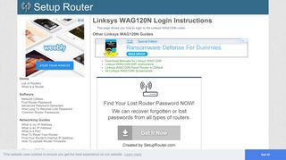 
                            3. How to Login to the Linksys WAG120N - SetupRouter