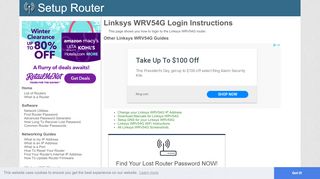 
                            1. How to Login to the Linksys WRV54G - SetupRouter