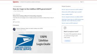 
                            7. How to login to the LiteBlue USPS government - Quora