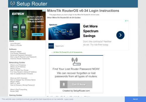 
                            12. How to Login to the MikroTik RouterOS v6-34 - SetupRouter