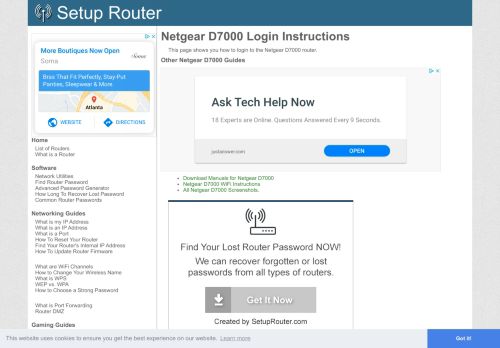 
                            9. How to Login to the Netgear D7000 - SetupRouter
