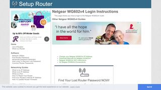 
                            1. How to Login to the Netgear WG602v4 - SetupRouter