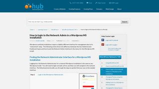 
                            6. How to login to the Network Admin in a Wordpress MS Installation ...